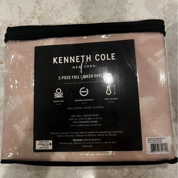 50%OFF‼️Kenneth Cole NY Lexington Floral Luxury Bedding 3pc duvet set Full QUEEN - Picture 13 of 15